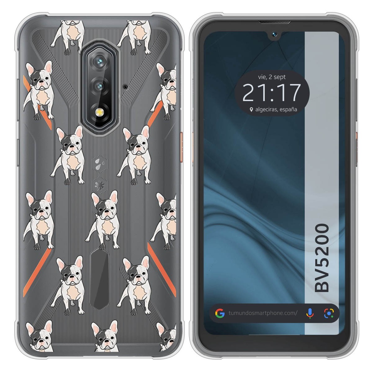 Funda Silicona Transparente para Blackview BV5200 / BV5200 Pro diseño Perros 12 Dibujos