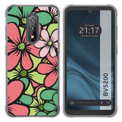Funda Silicona Transparente para Blackview BV5200 / BV5200 Pro diseño Flores 02 Dibujos