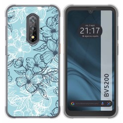 Funda Silicona Transparente para Blackview BV5200 / BV5200 Pro diseño Flores 03 Dibujos