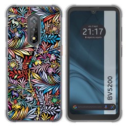 Funda Silicona Transparente para Blackview BV5200 / BV5200 Pro diseño Flores 04 Dibujos