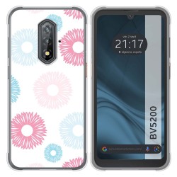Funda Silicona Transparente para Blackview BV5200 / BV5200 Pro diseño Flores 06 Dibujos
