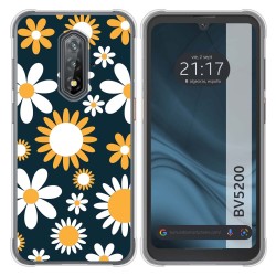Funda Silicona Transparente para Blackview BV5200 / BV5200 Pro diseño Flores 08 Dibujos