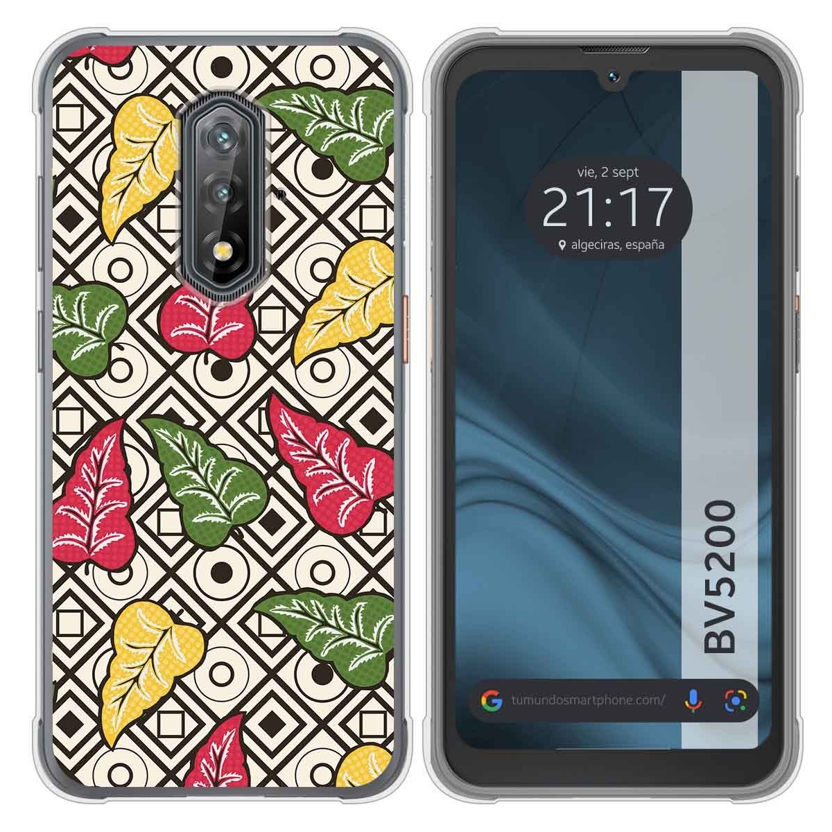 Funda Silicona Transparente para Blackview BV5200 / BV5200 Pro diseño Flores 11 Dibujos