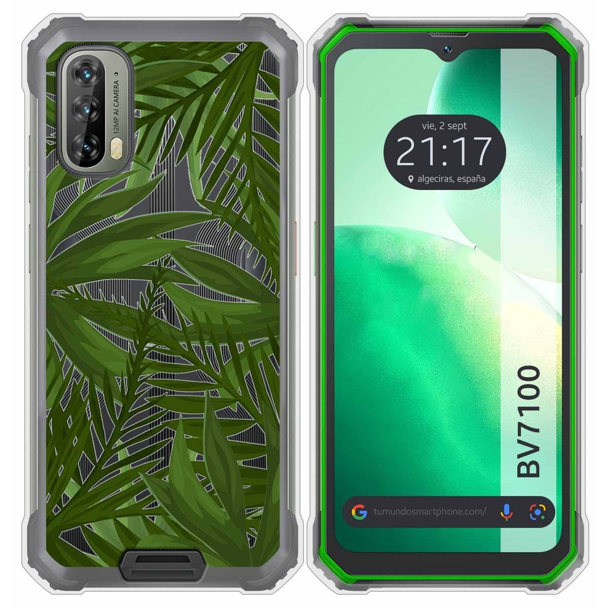 Funda Silicona Transparente para Blackview BV7100 diseño Jungla Dibujos