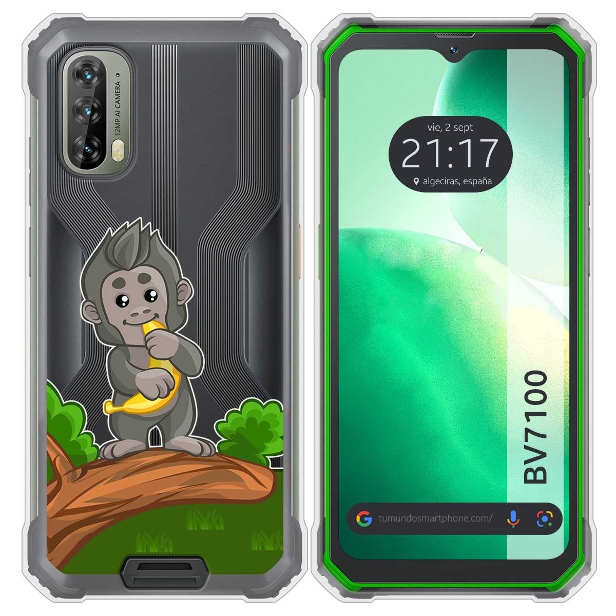 Funda Silicona Transparente para Blackview BV7100 diseño Mono Dibujos