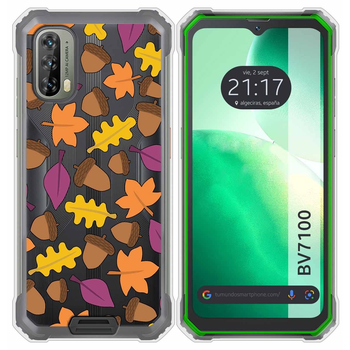 Funda Silicona Transparente para Blackview BV7100 diseño Otoño Dibujos