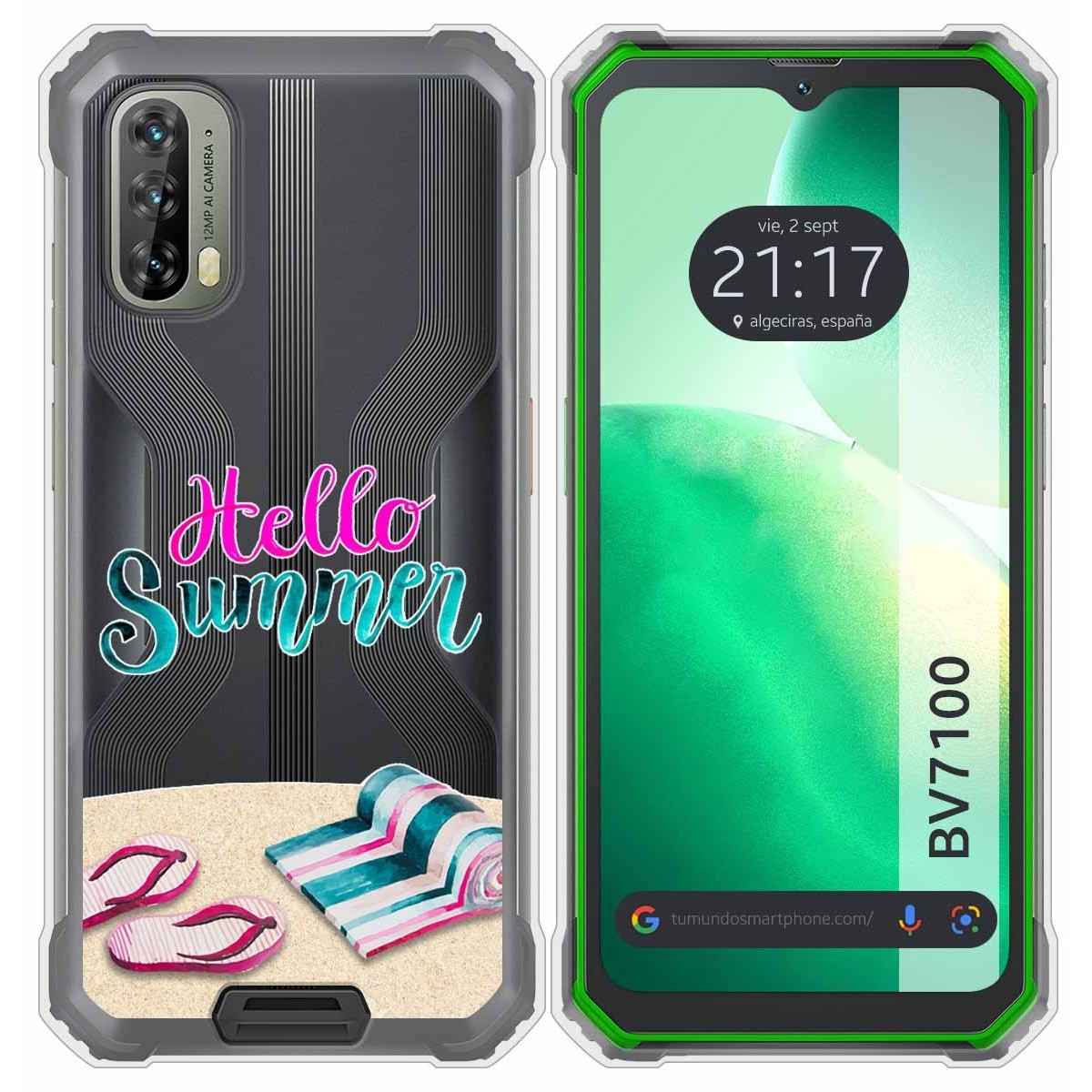 Funda Silicona Transparente para Blackview BV7100 diseño Summer Dibujos