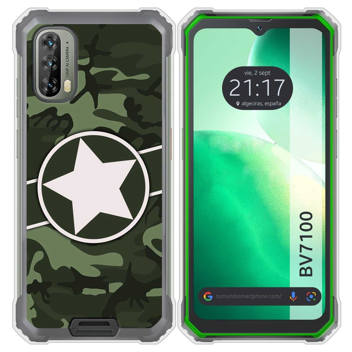 Funda Silicona para Blackview BV7100 diseño Camuflaje 01 Dibujos