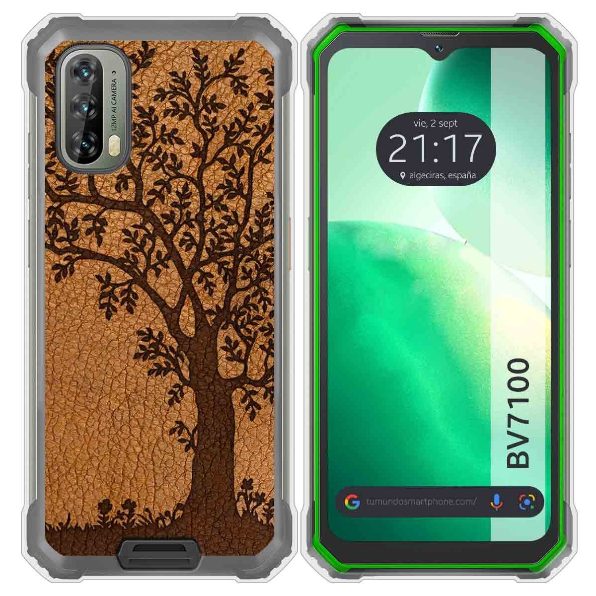 Funda Silicona para Blackview BV7100 diseño Cuero 03 Dibujos