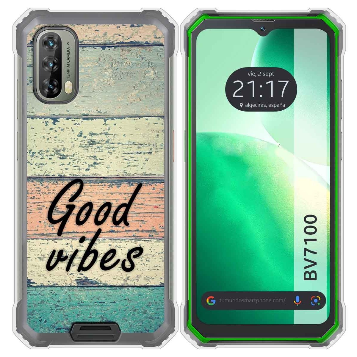 Funda Silicona para Blackview BV7100 diseño Madera 01 Dibujos