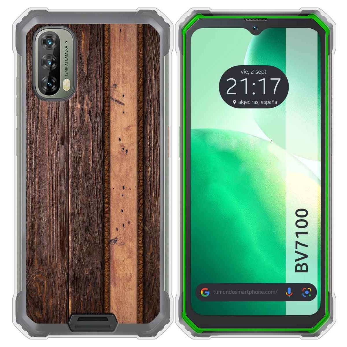 Funda Silicona para Blackview BV7100 diseño Madera 05 Dibujos