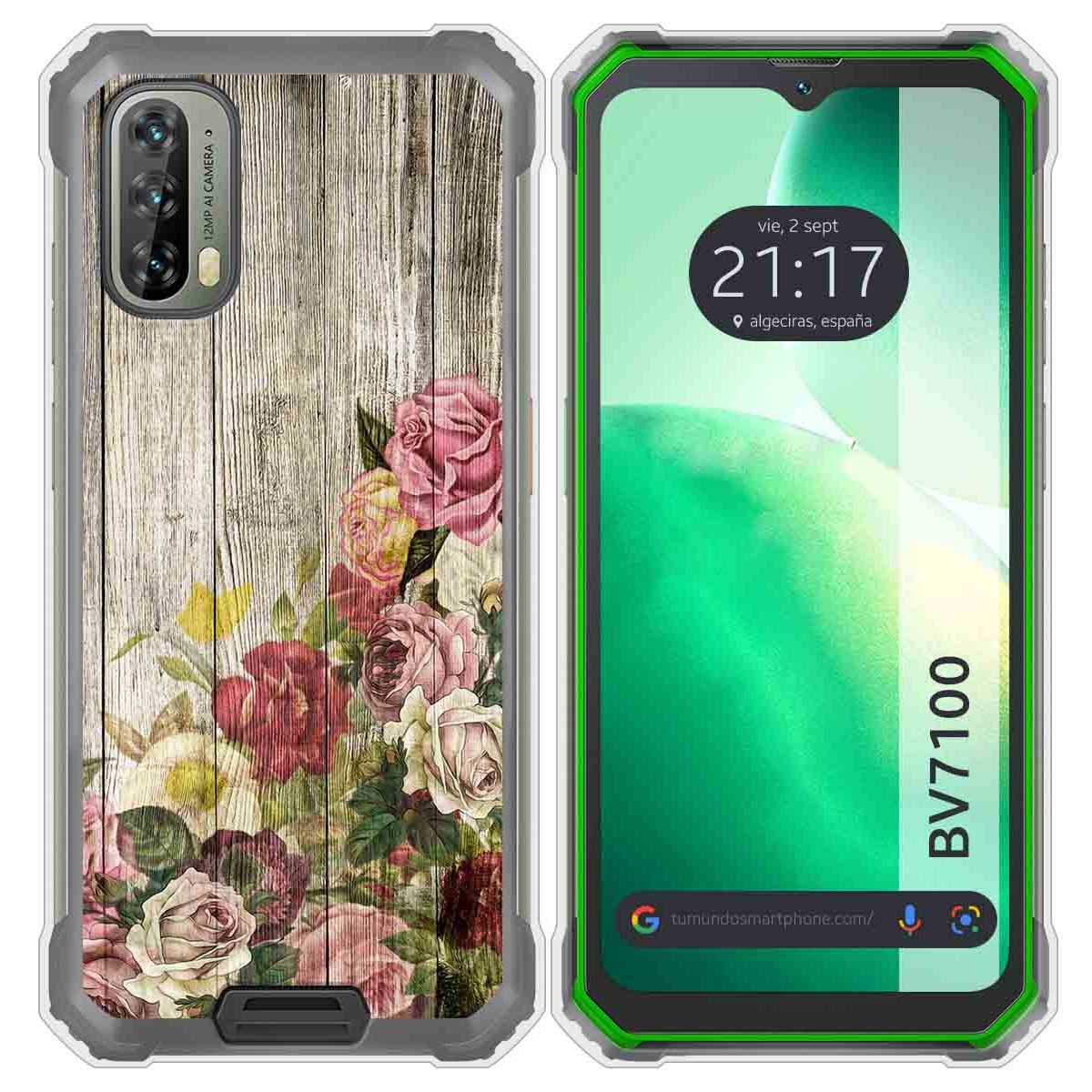 Funda Silicona para Blackview BV7100 diseño Madera 08 Dibujos