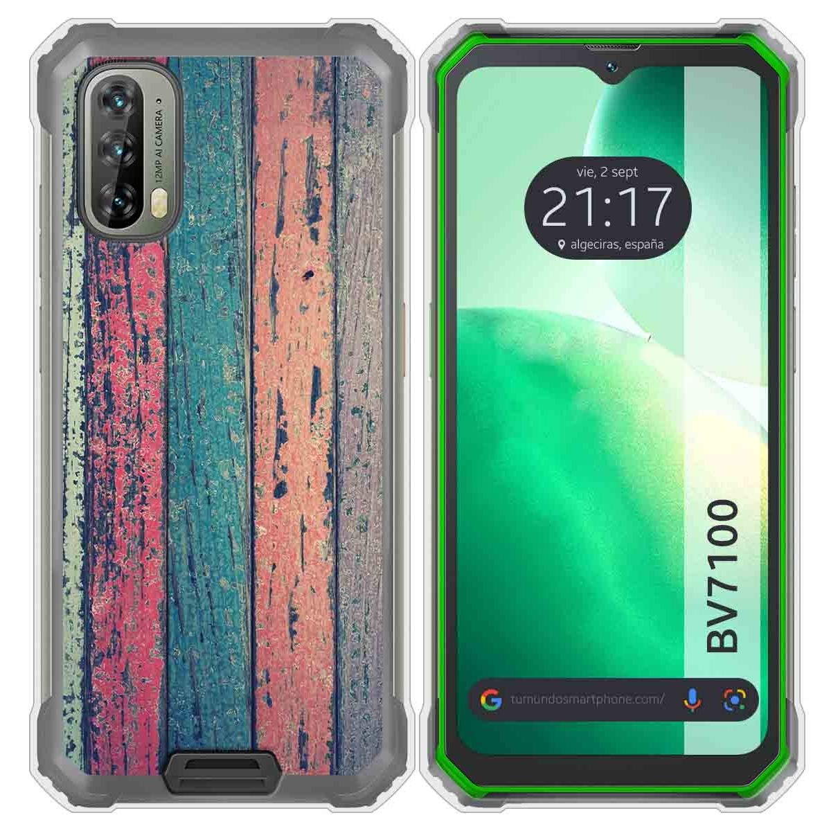 Funda Silicona para Blackview BV7100 diseño Madera 10 Dibujos