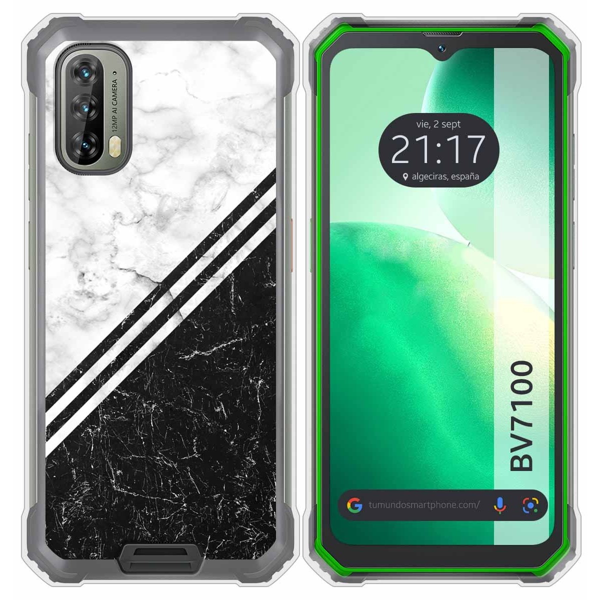Funda Silicona para Blackview BV7100 diseño Mármol 01 Dibujos