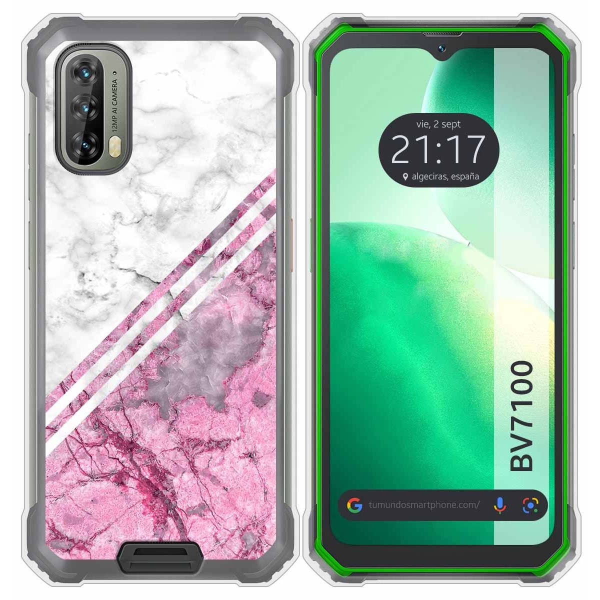 Funda Silicona para Blackview BV7100 diseño Mármol 03 Dibujos