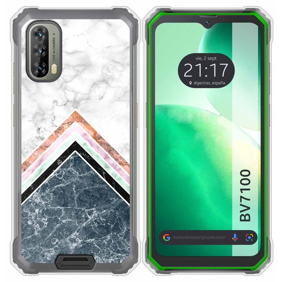 Funda Silicona para Blackview BV7100 diseño Mármol 05 Dibujos