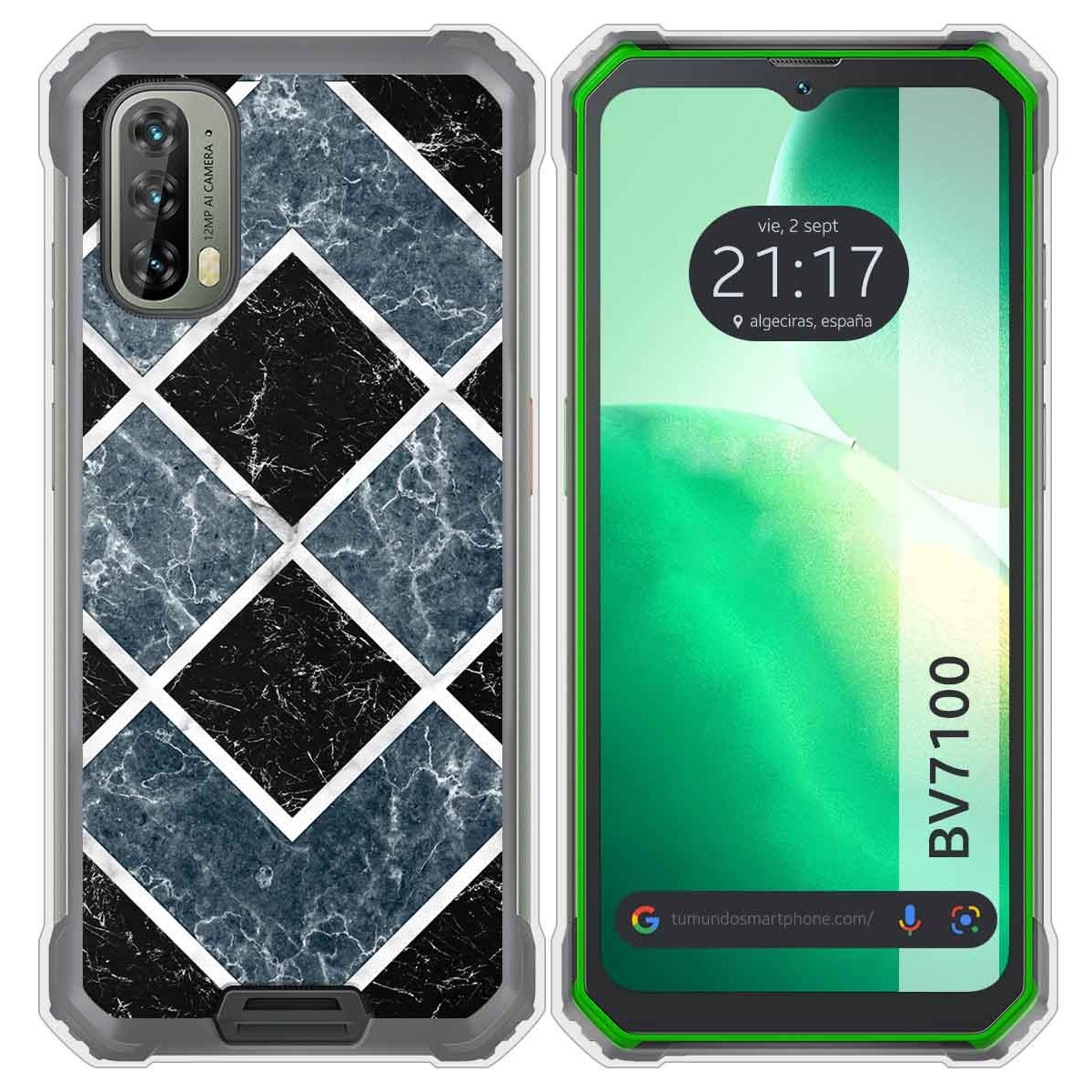 Funda Silicona para Blackview BV7100 diseño Mármol 06 Dibujos