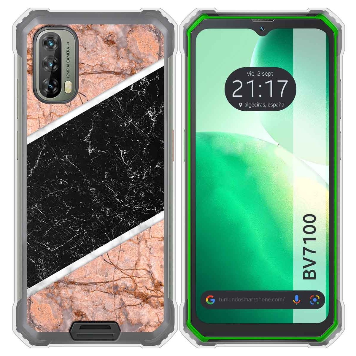 Funda Silicona para Blackview BV7100 diseño Mármol 07 Dibujos