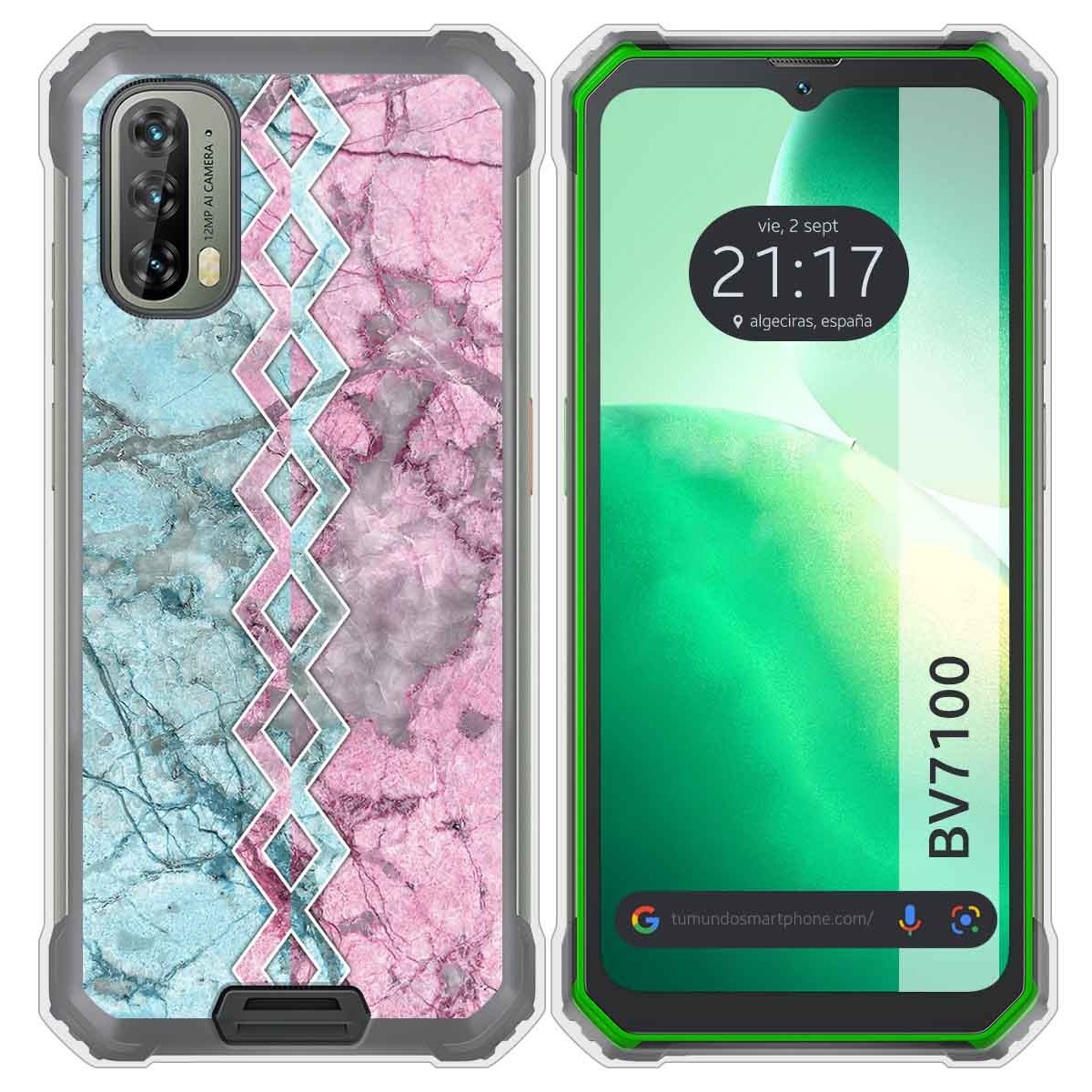 Funda Silicona para Blackview BV7100 diseño Mármol 08 Dibujos