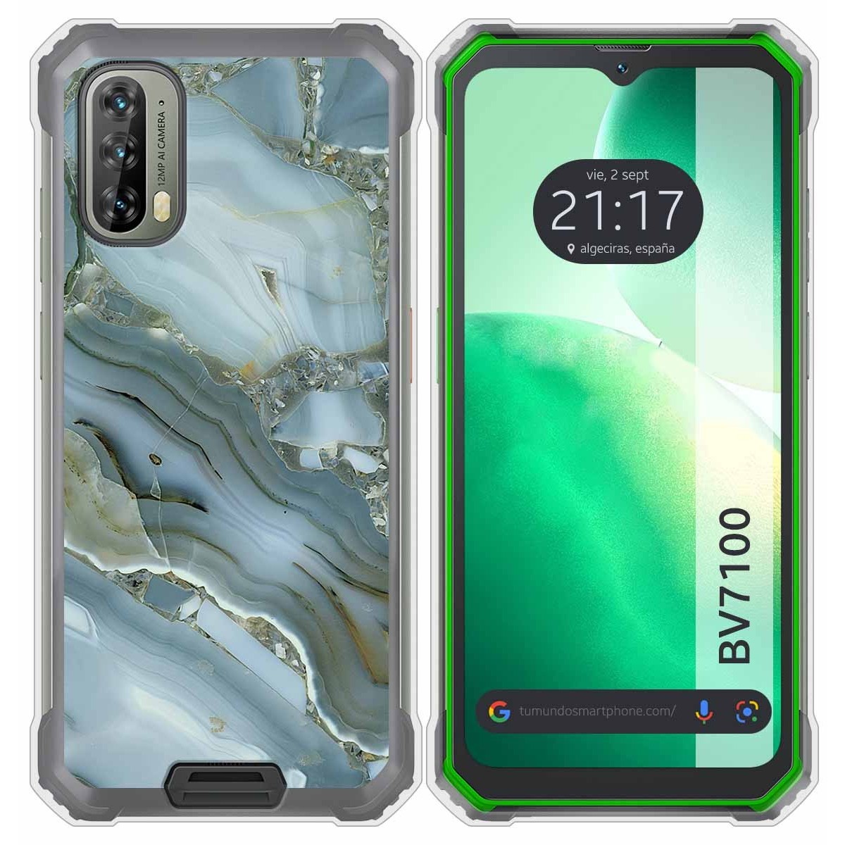 Funda Silicona para Blackview BV7100 diseño Mármol 09 Dibujos