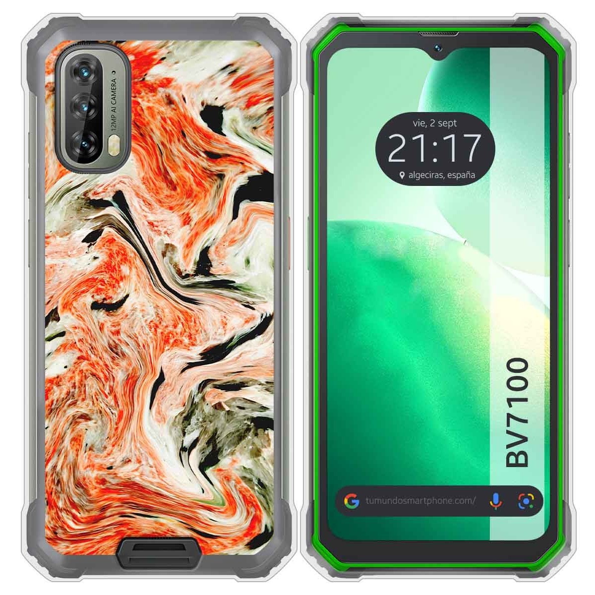 Funda Silicona para Blackview BV7100 diseño Mármol 12 Dibujos