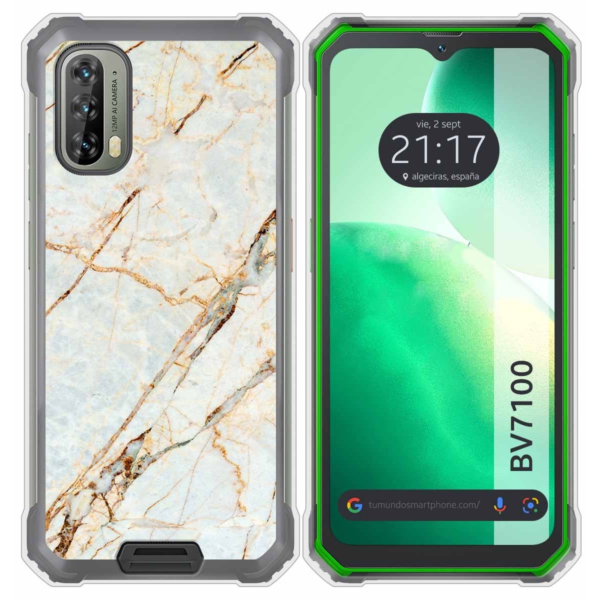 Funda Silicona para Blackview BV7100 diseño Mármol 13 Dibujos