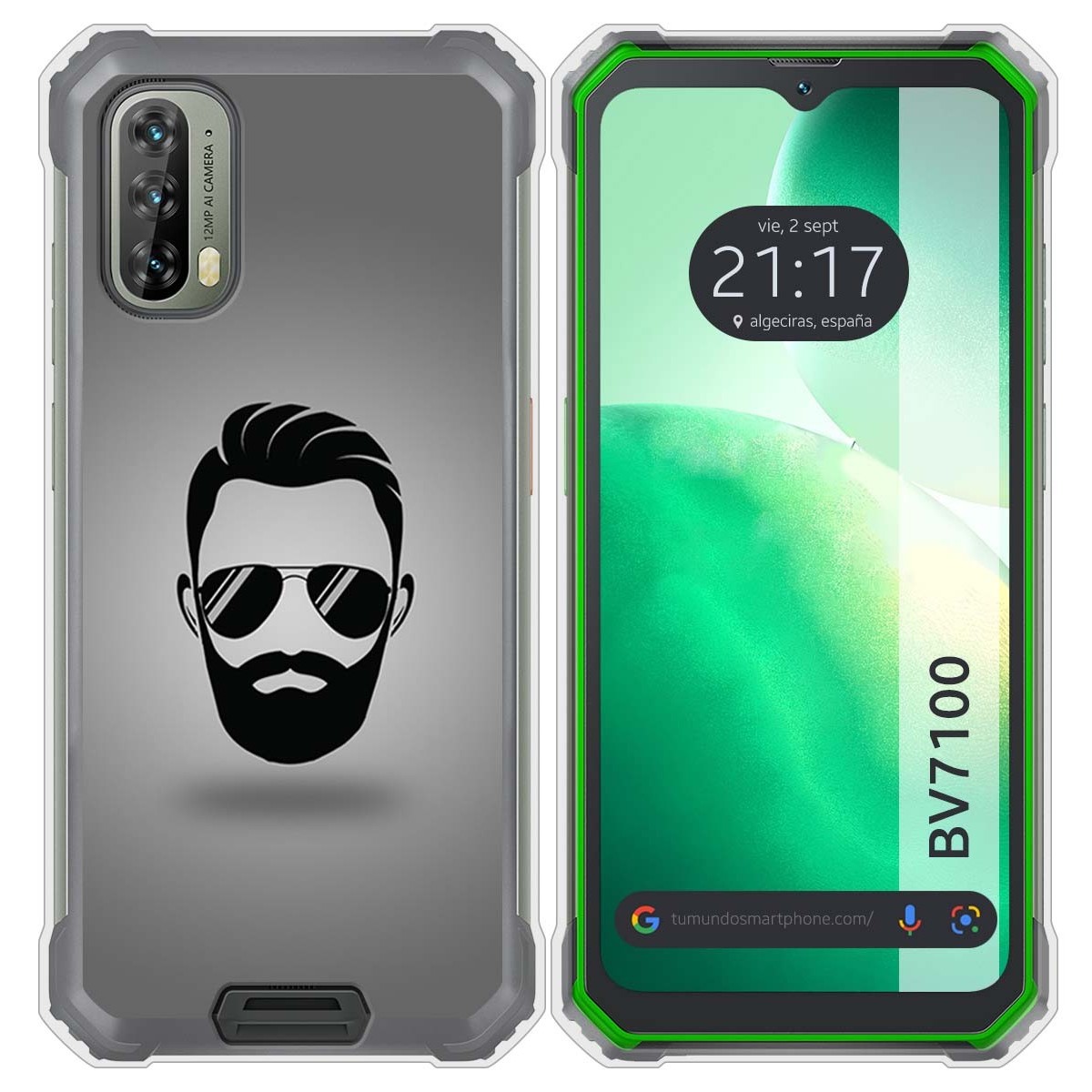 Funda Silicona para Blackview BV7100 diseño Barba Dibujos