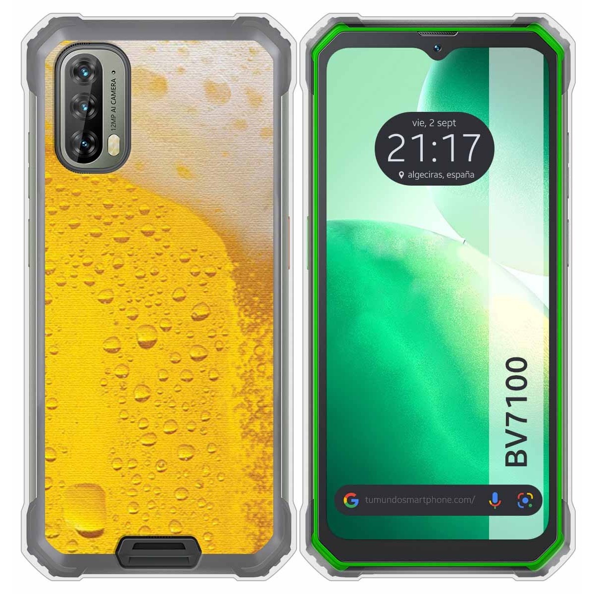 Funda Silicona para Blackview BV7100 diseño Cerveza Dibujos