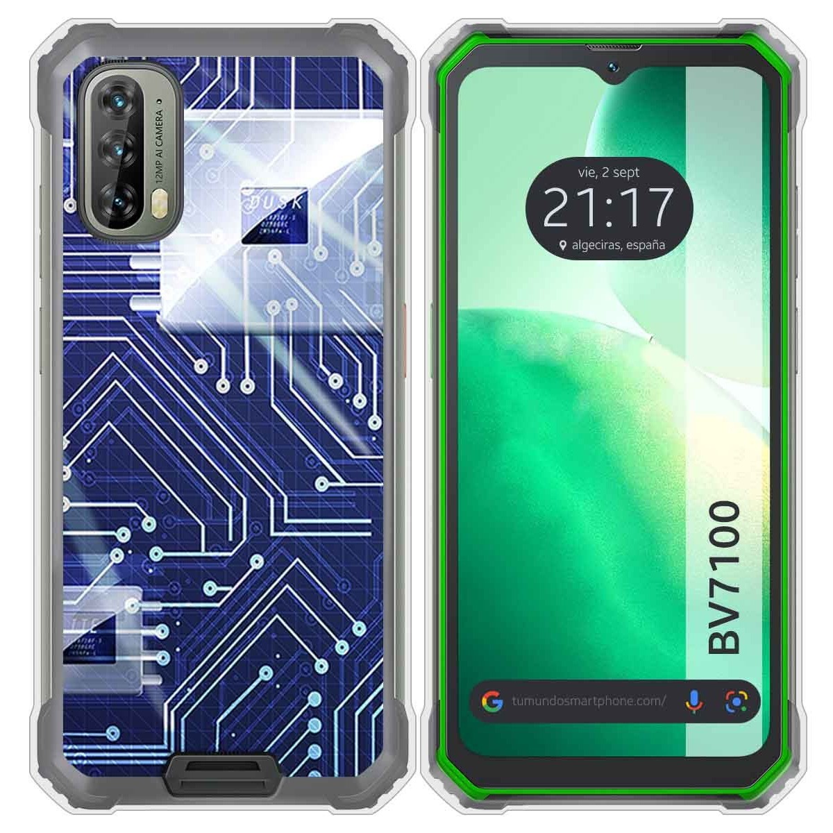 Funda Silicona para Blackview BV7100 diseño Circuito Dibujos