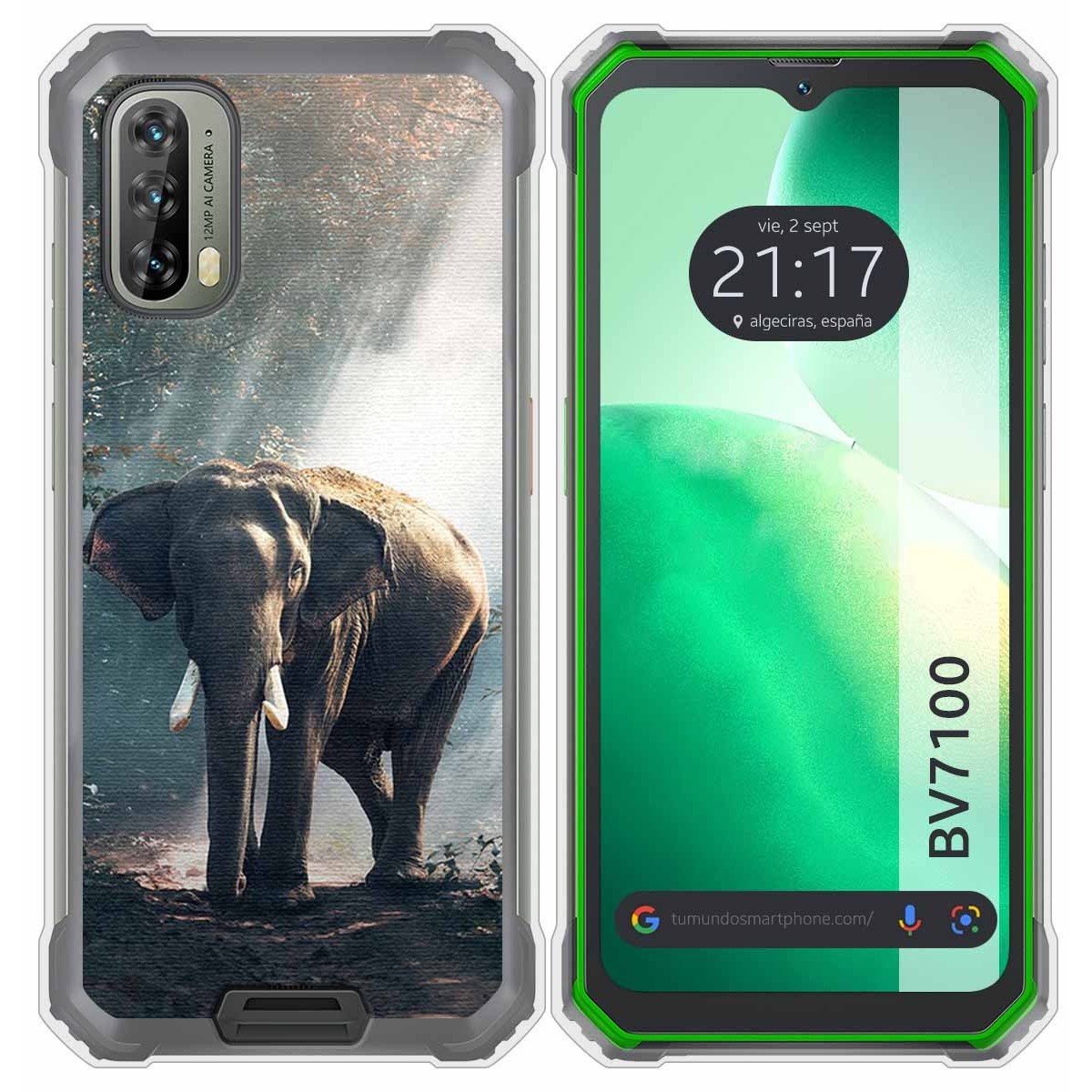 Funda Silicona para Blackview BV7100 diseño Elefante Dibujos