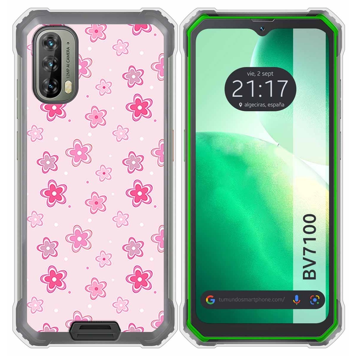Funda Silicona para Blackview BV7100 diseño Flores Dibujos