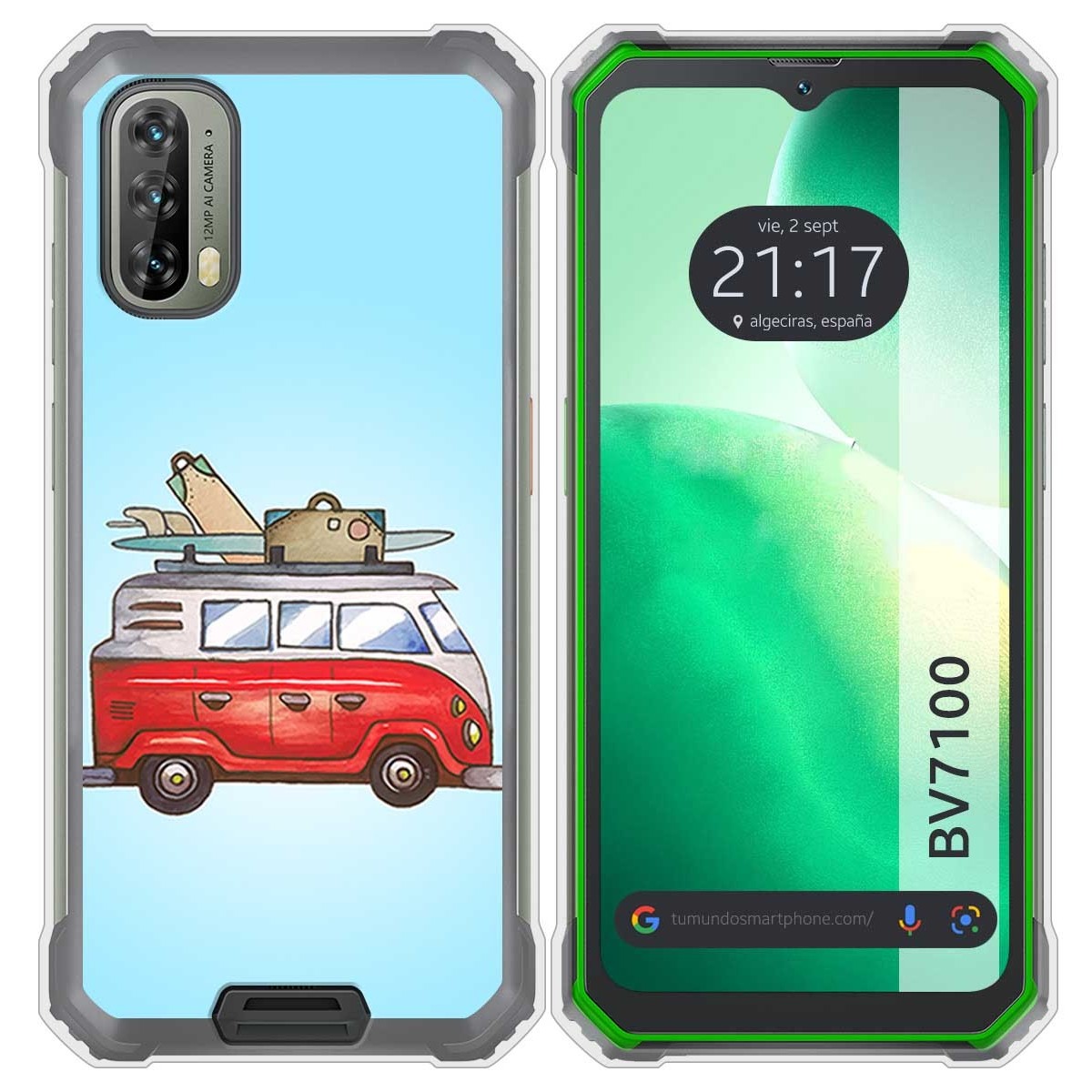 Funda Silicona para Blackview BV7100 diseño Furgoneta Dibujos
