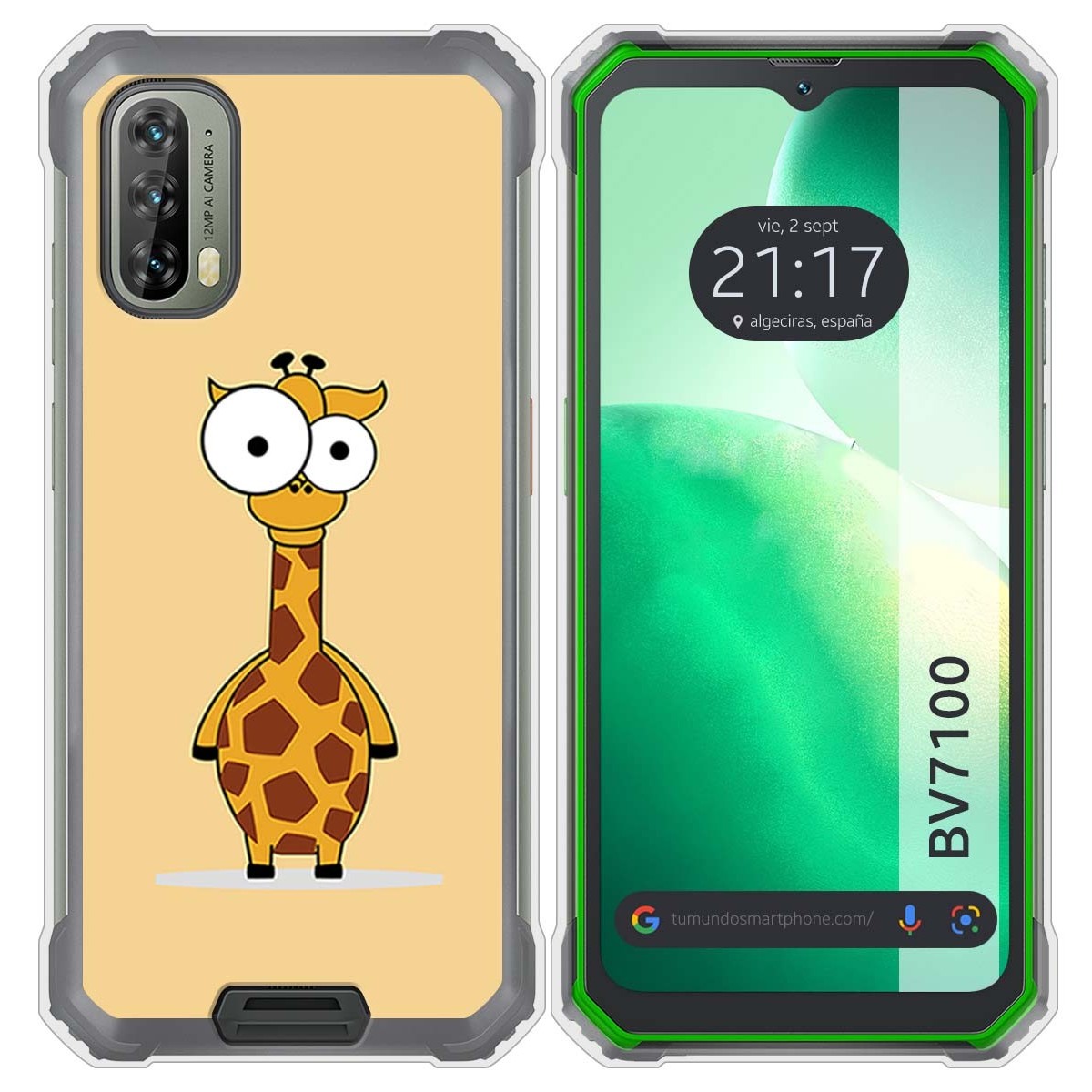 Funda Silicona para Blackview BV7100 diseño Jirafa Dibujos