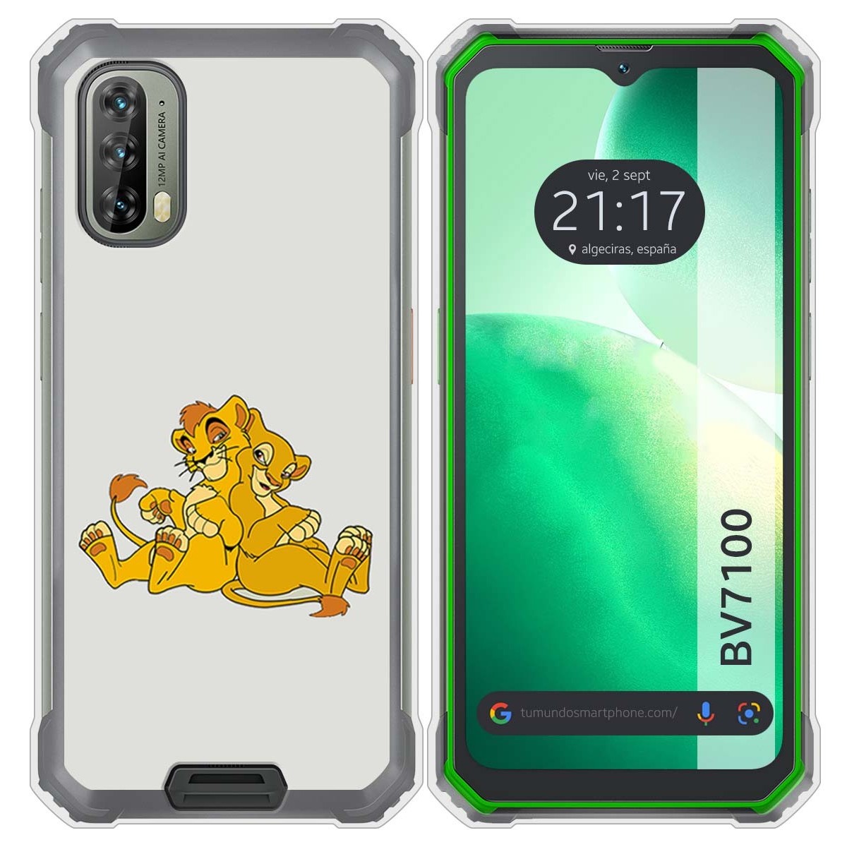 Funda Silicona para Blackview BV7100 diseño Leones Dibujos