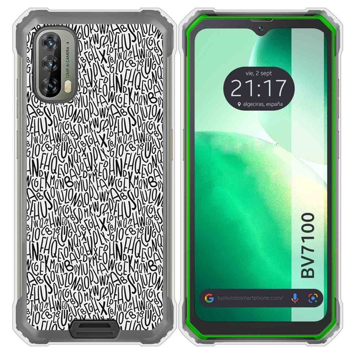 Funda Silicona para Blackview BV7100 diseño Letras Dibujos