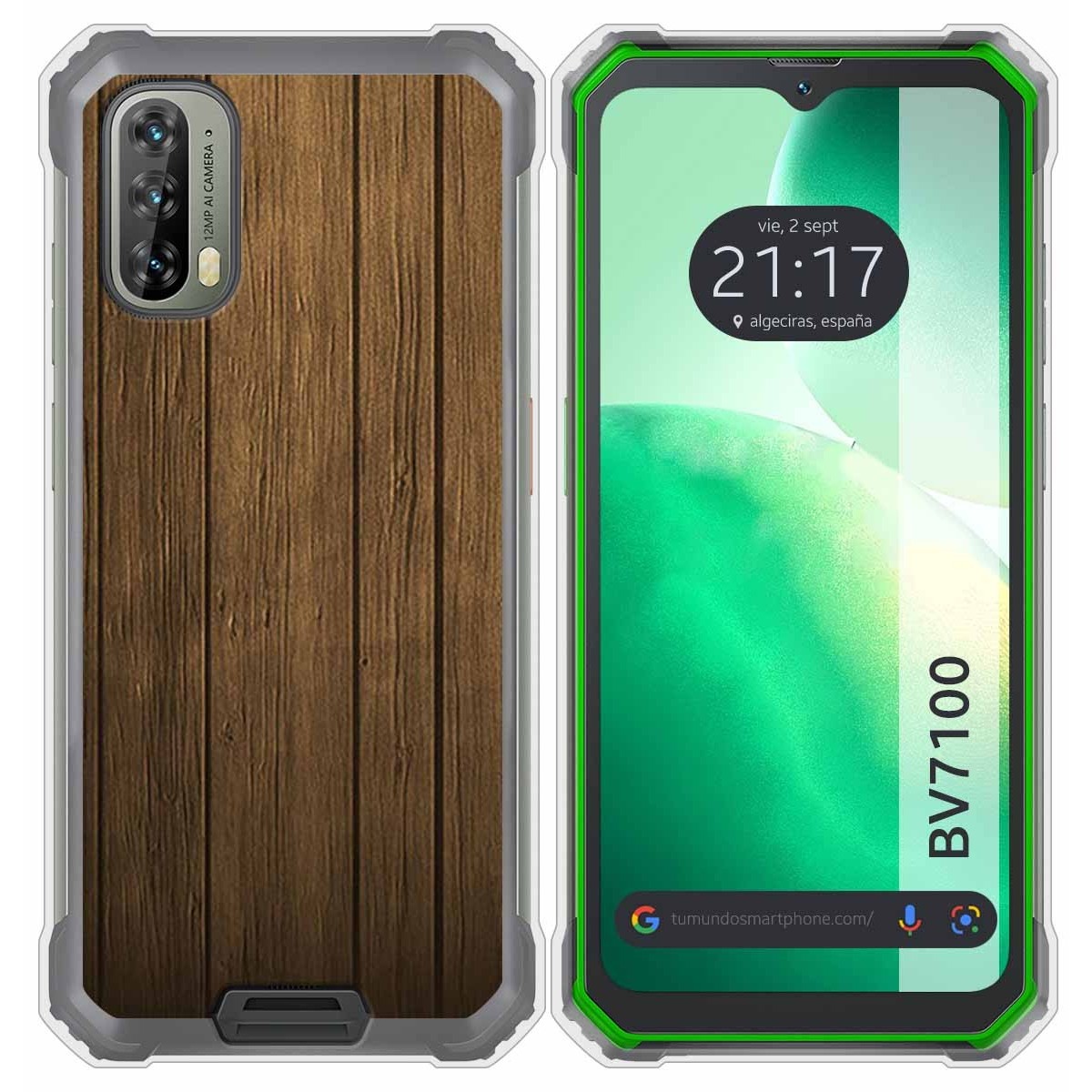 Funda Silicona para Blackview BV7100 diseño Madera Dibujos