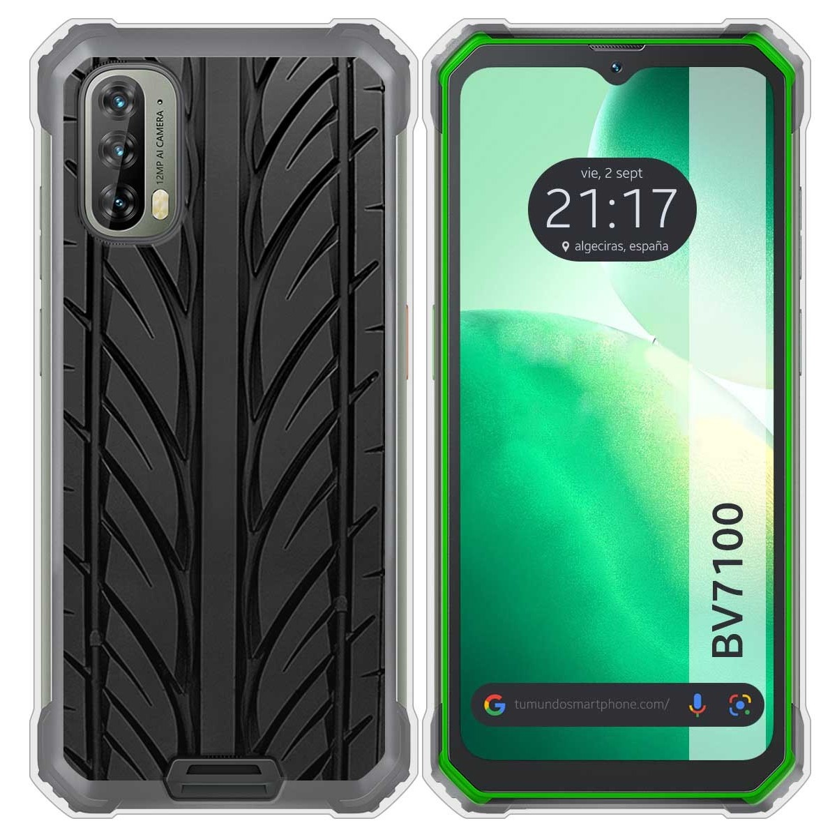 Funda Silicona para Blackview BV7100 diseño Neumatico Dibujos