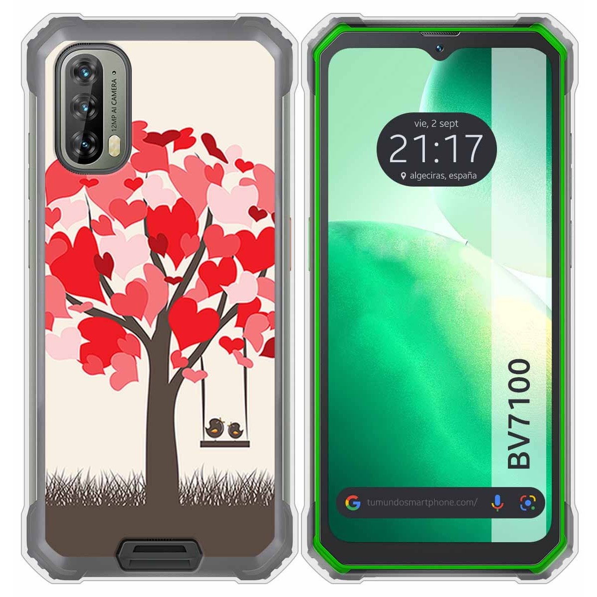 Funda Silicona para Blackview BV7100 diseño Pajaritos Dibujos