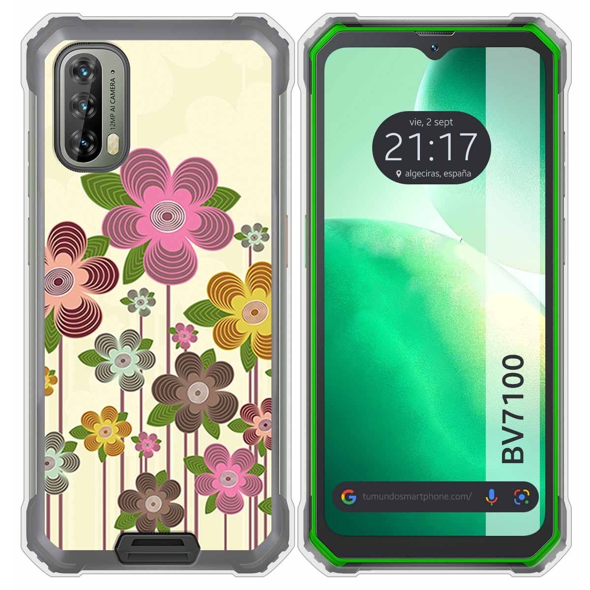 Funda Silicona para Blackview BV7100 diseño Primavera En Flor Dibujos