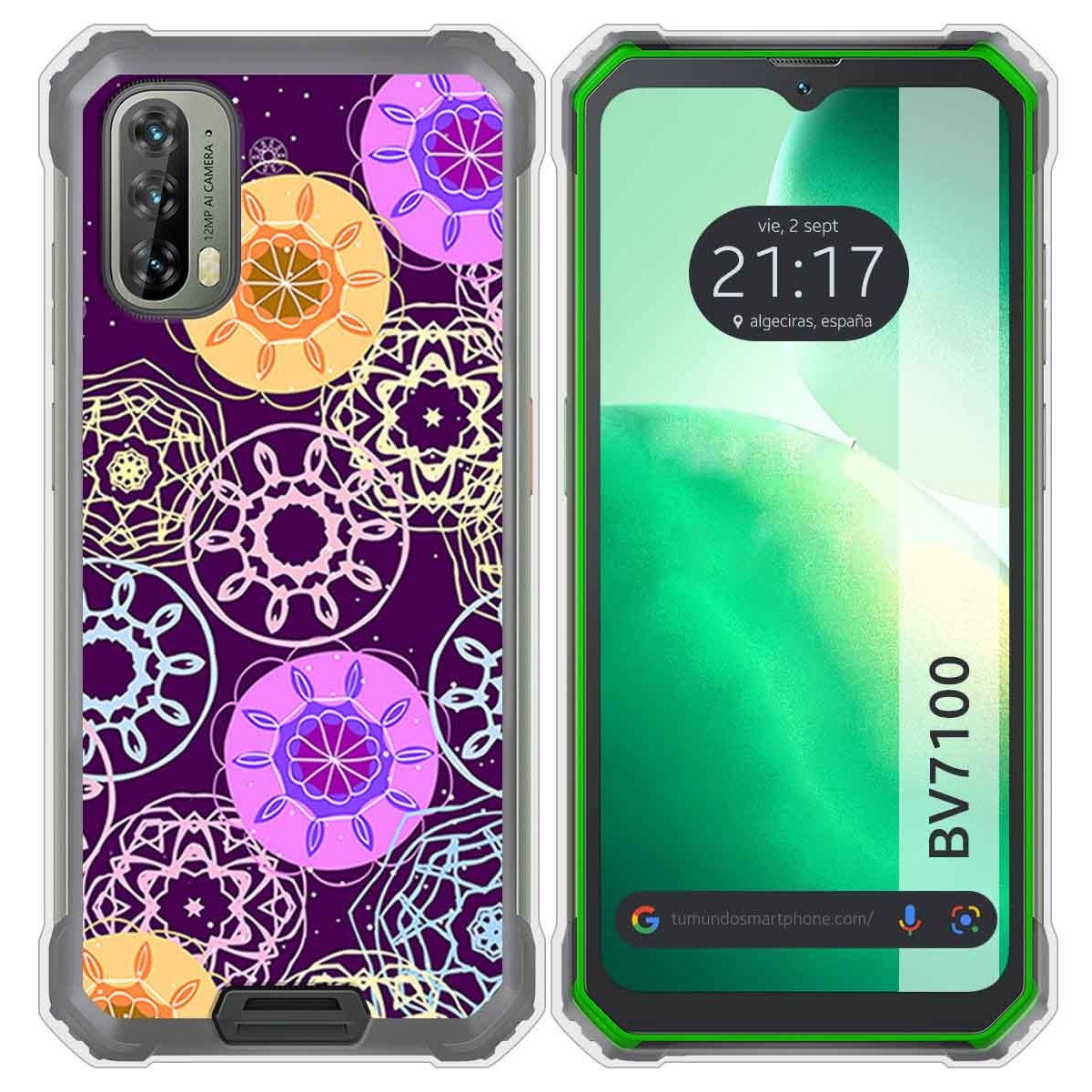 Funda Silicona para Blackview BV7100 diseño Radial Dibujos