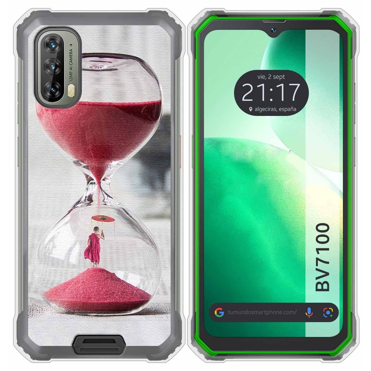 Funda Silicona para Blackview BV7100 diseño Reloj Dibujos