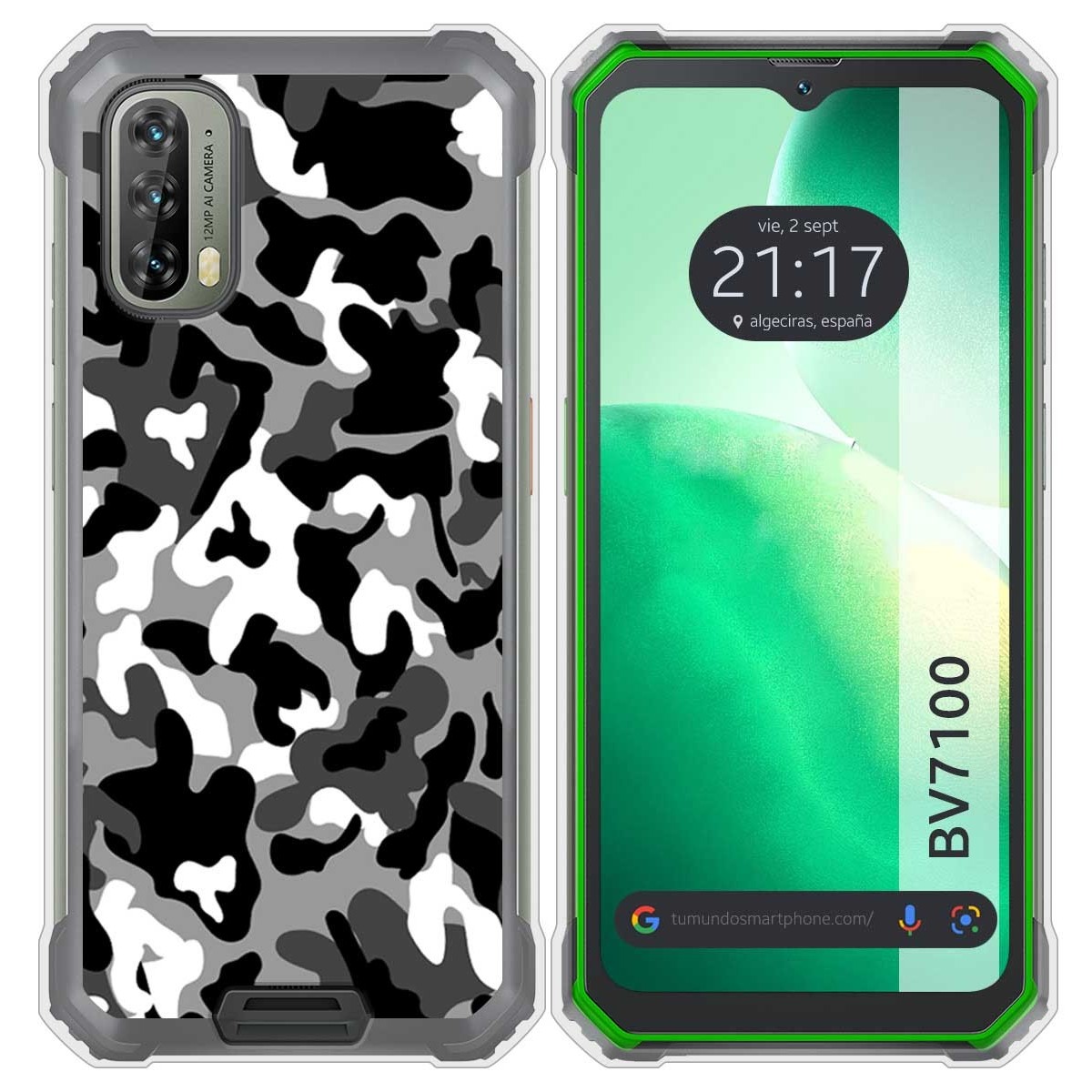 Funda Silicona para Blackview BV7100 diseño Snow Camuflaje Dibujos
