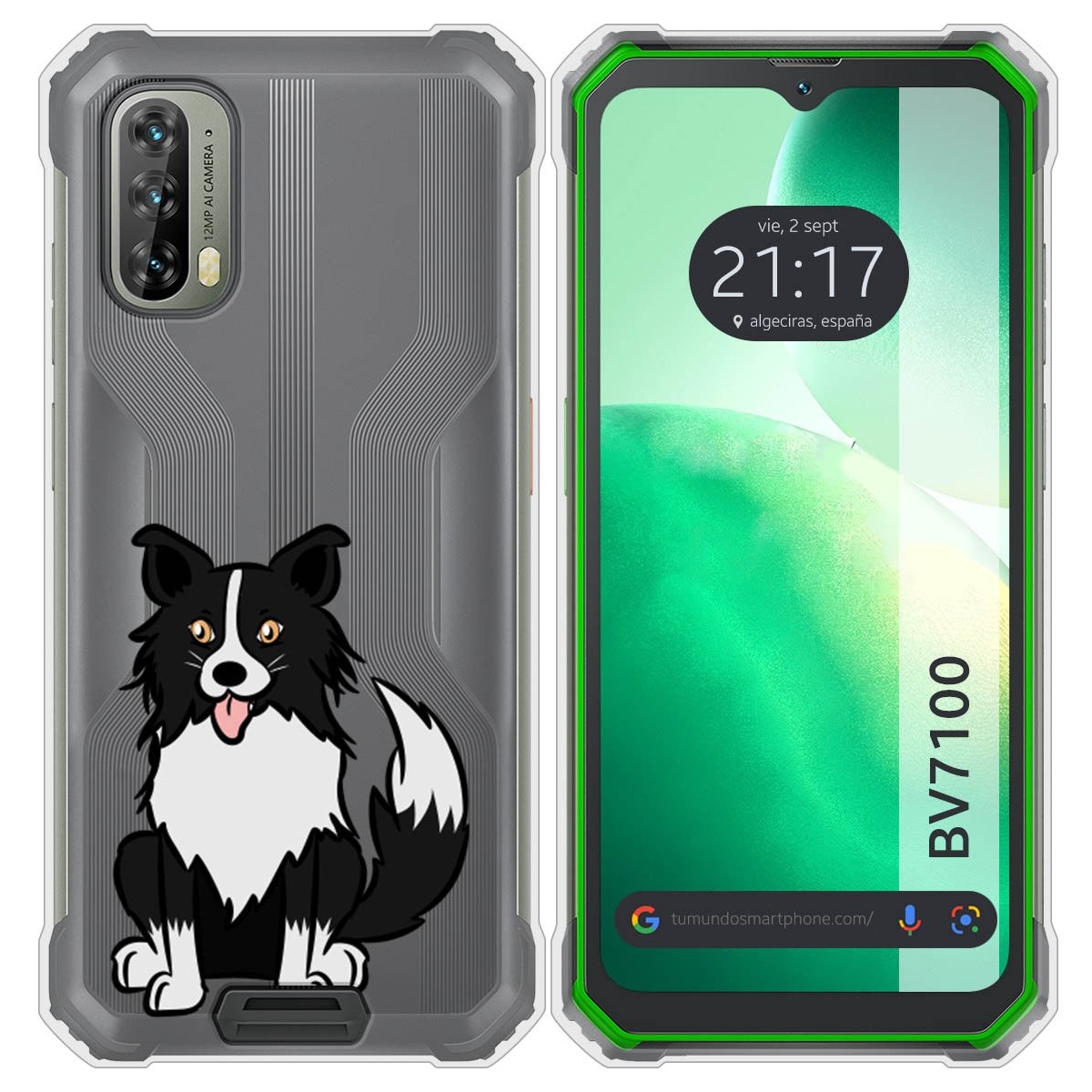 Funda Silicona Transparente para Blackview BV7100 diseño Perros 01 Dibujos
