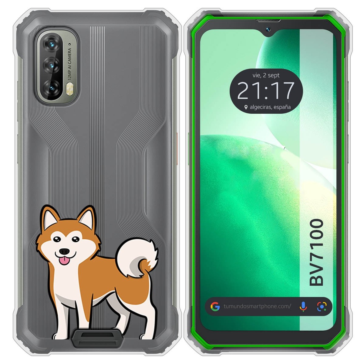 Funda Silicona Transparente para Blackview BV7100 diseño Perros 02 Dibujos