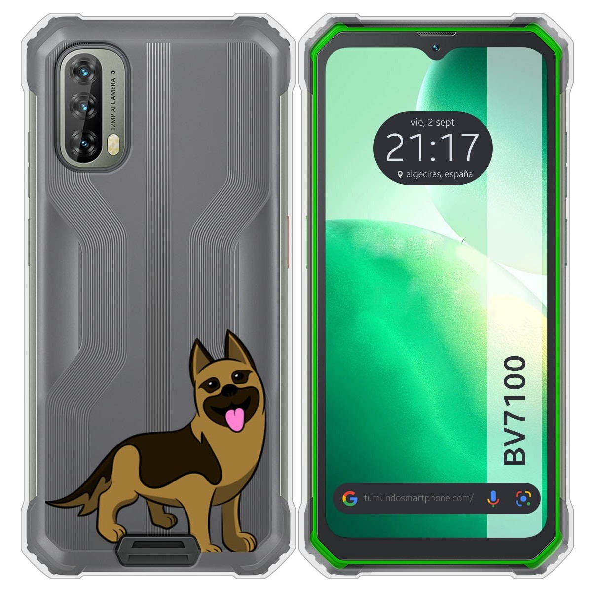 Funda Silicona Transparente para Blackview BV7100 diseño Perros 03 Dibujos