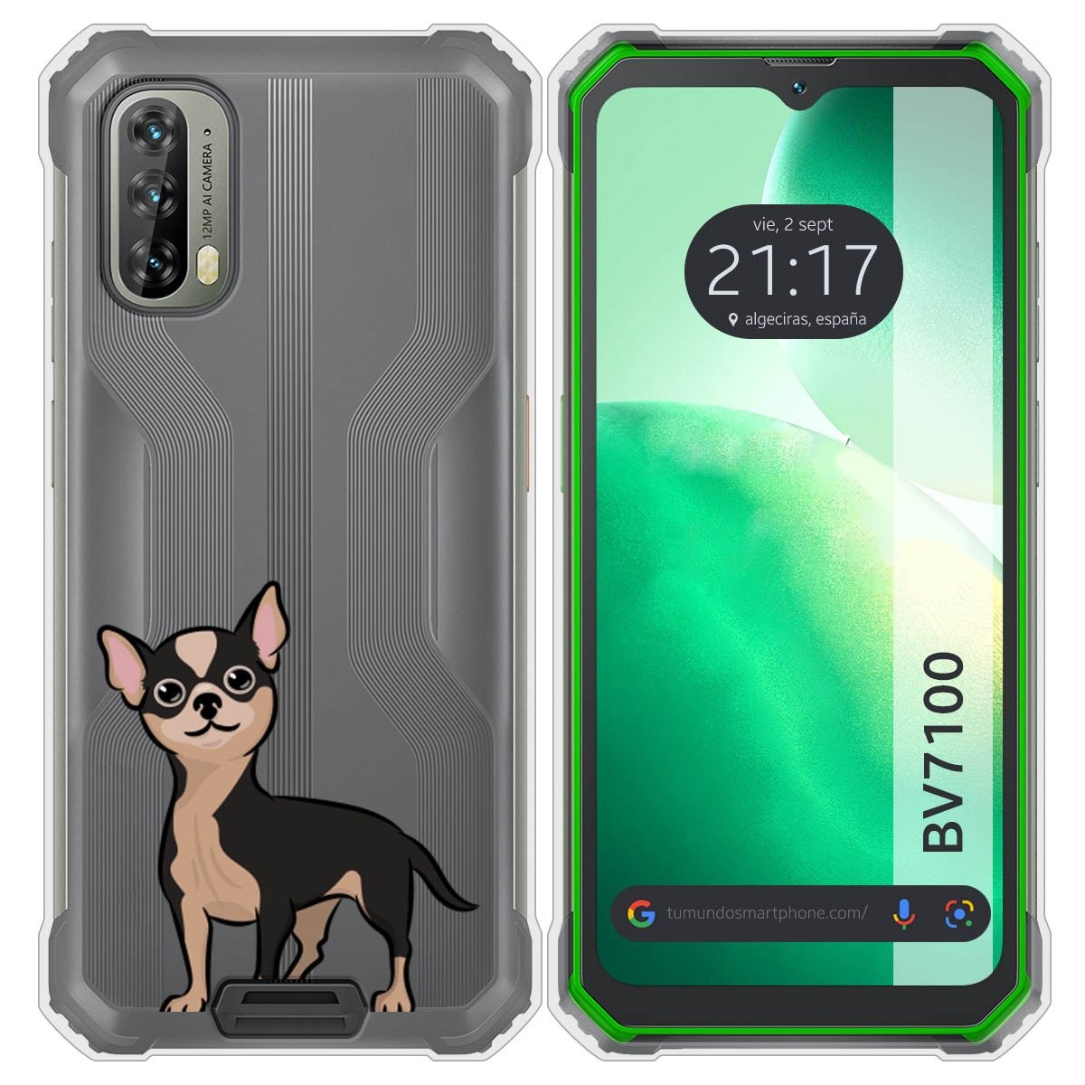 Funda Silicona Transparente para Blackview BV7100 diseño Perros 05 Dibujos