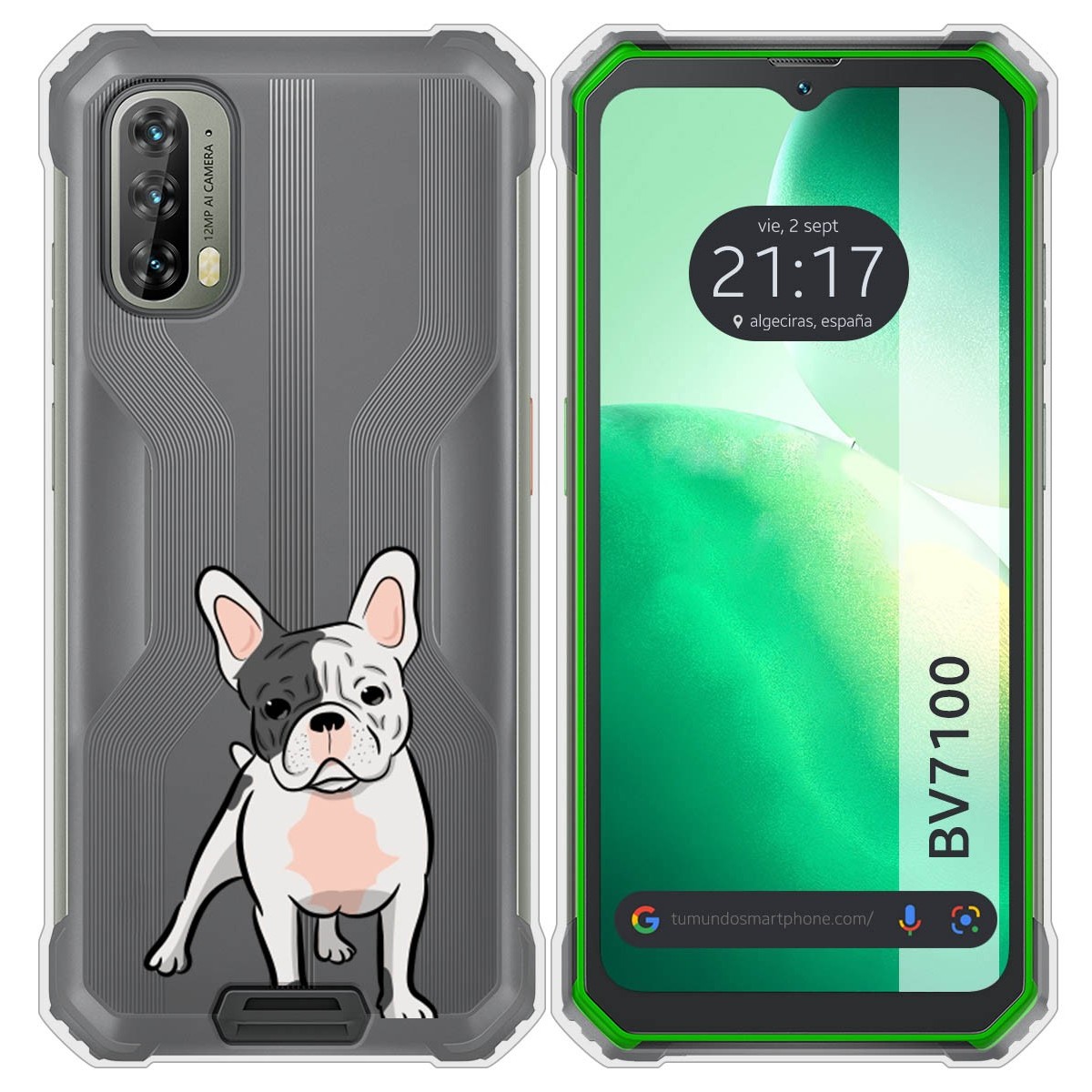 Funda Silicona Transparente para Blackview BV7100 diseño Perros 06 Dibujos