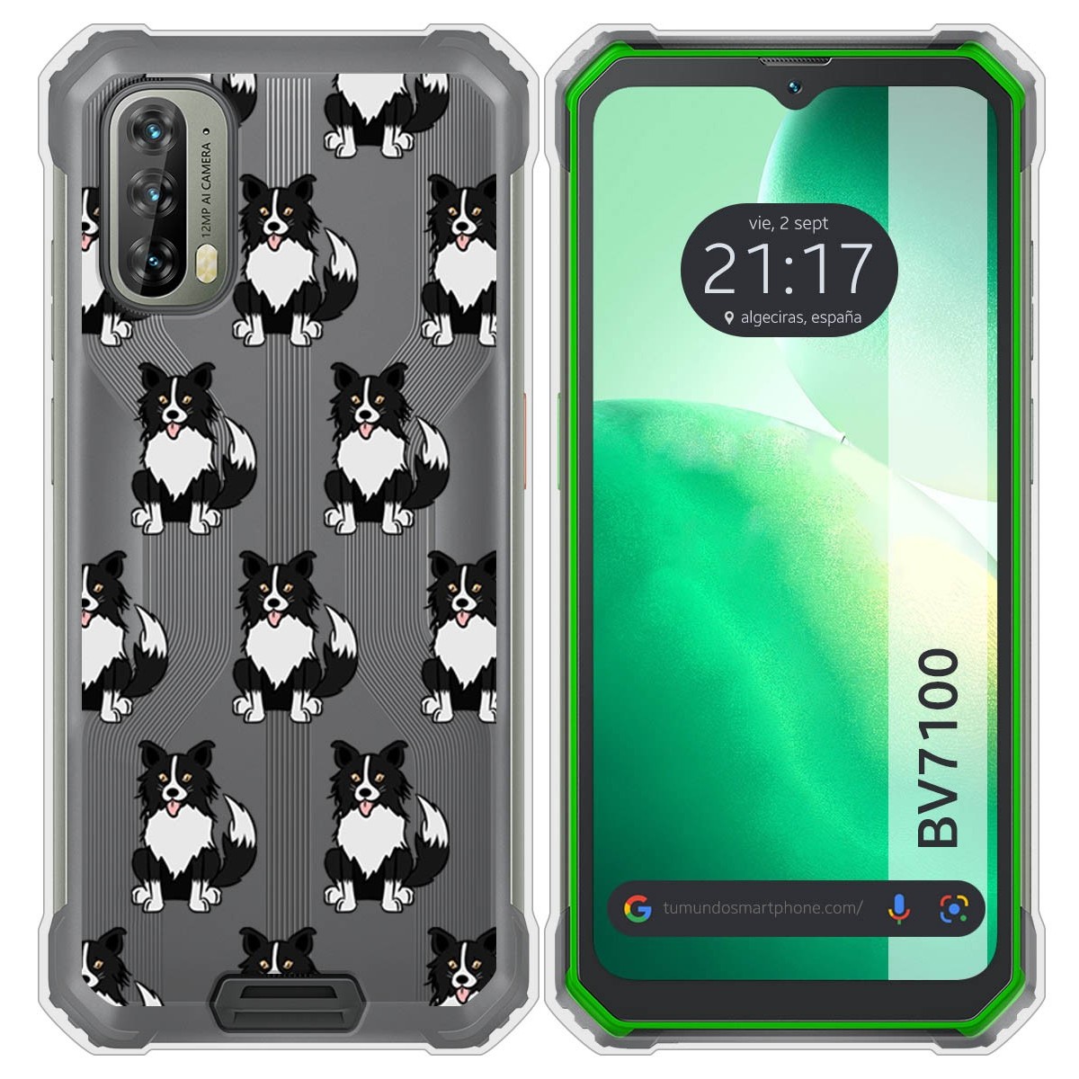 Funda Silicona Transparente para Blackview BV7100 diseño Perros 07 Dibujos