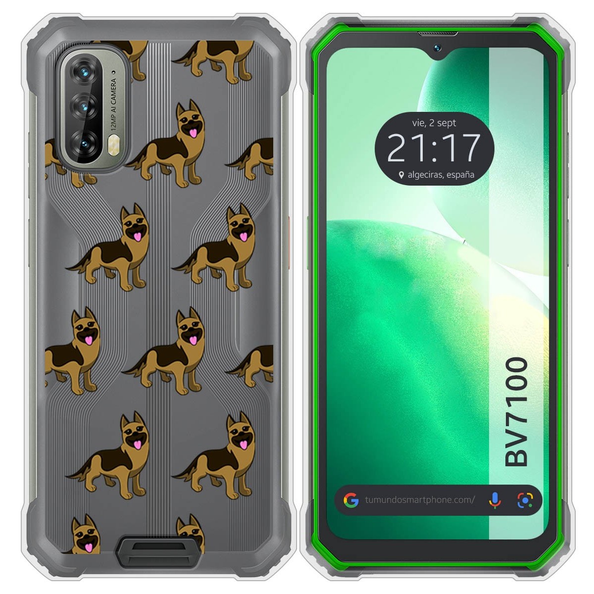 Funda Silicona Transparente para Blackview BV7100 diseño Perros 09 Dibujos
