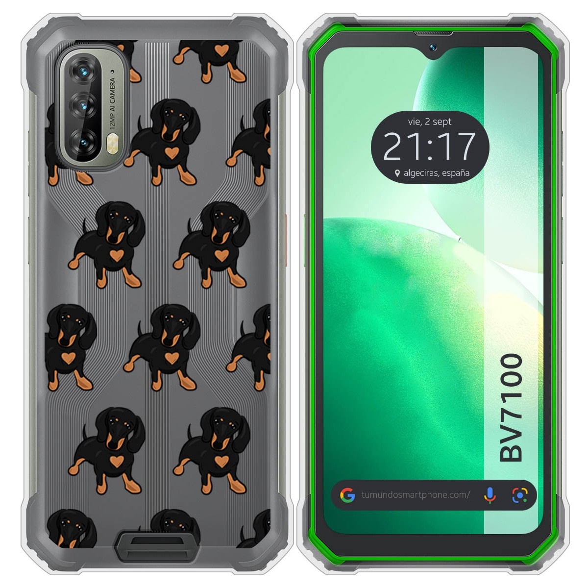 Funda Silicona Transparente para Blackview BV7100 diseño Perros 10 Dibujos